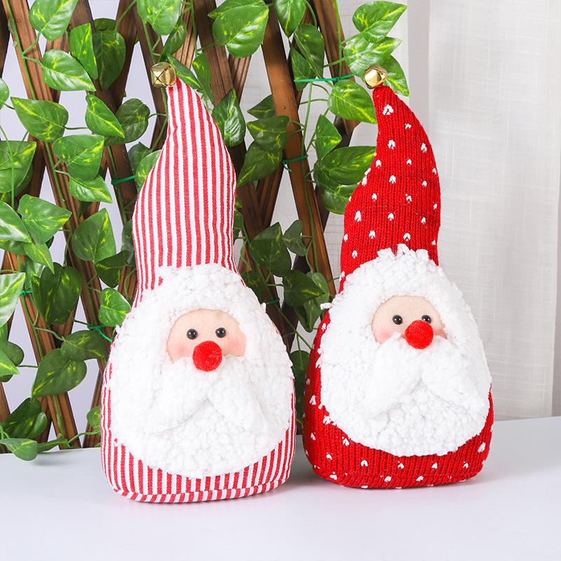 

Christmas Decorations Santa Claus Curved Hat Doll Ornaments Desktop Faceless