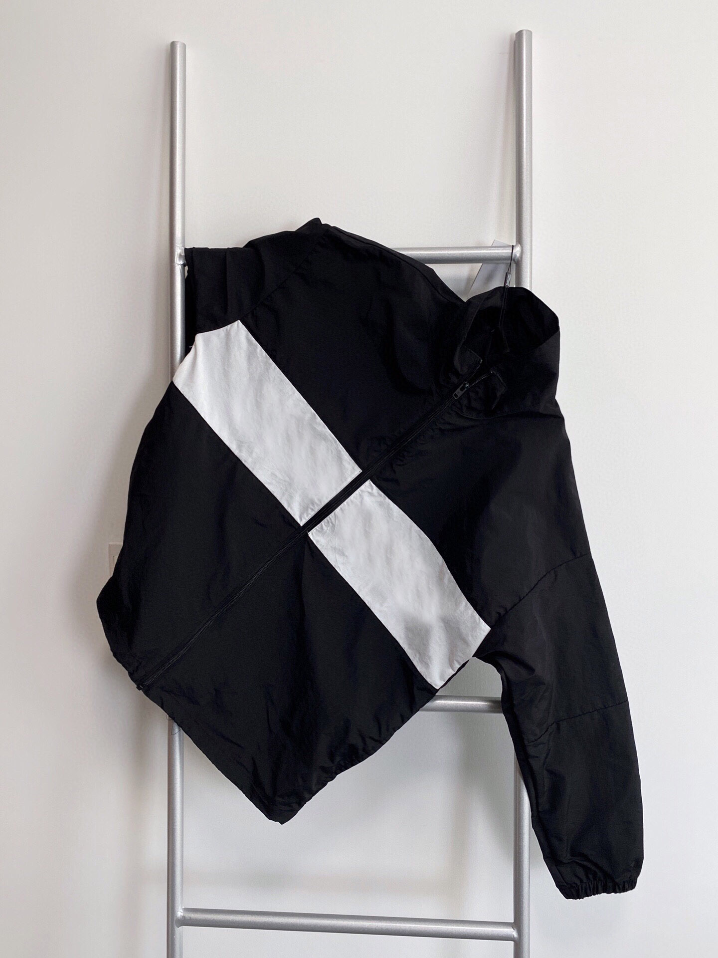 

2021 unisex men and women jackets fashion street casual jacket Contrasting color stitching design Loose versatile spring EUR size coat, Black