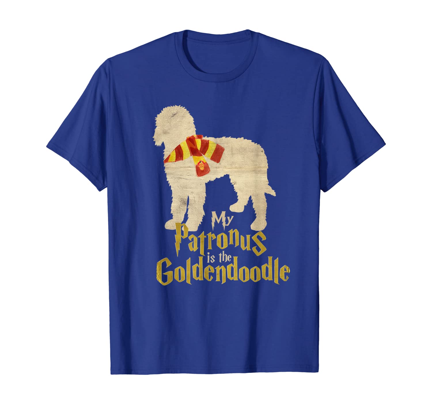 

my patronus is the goldendoodle t-shirt, White;black