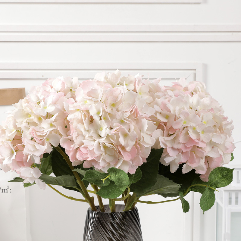 

artificia fowers high quaity Rea Touch Siicone hydrangea branch home wedding decor fake fower party Photography props, White