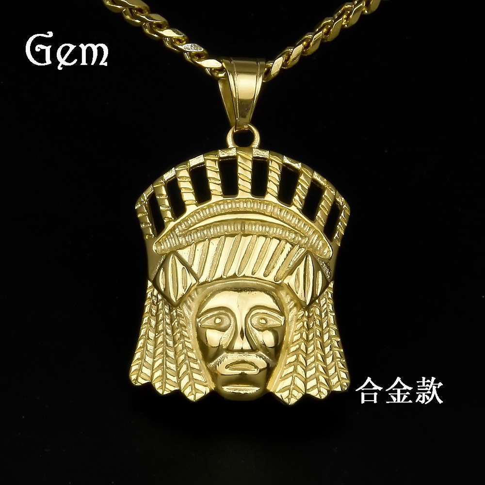 

Hip hop Indian chief head alloy Pendant