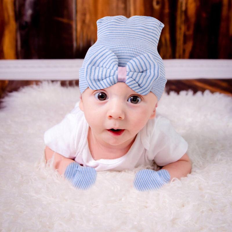 

Hats, Scarves & Gloves Sets Baby Bow Hat Plus 2 Piece Set Cute Trend