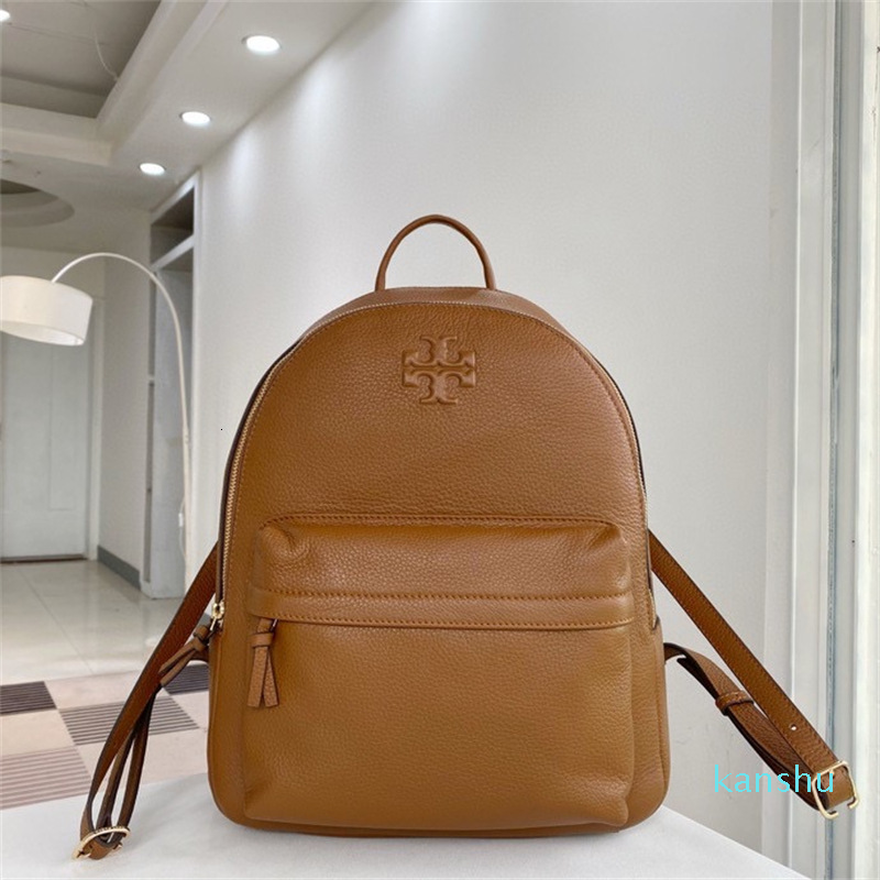 

Tb New Thea Classic Lychee Grain Cowhide Backpack Leather Women's Bag12, Brown