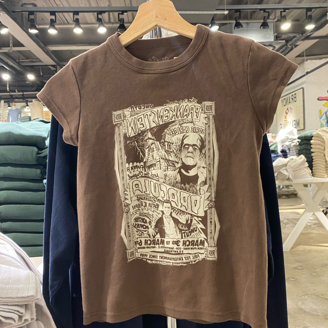 

Men and women summer brandy melville retro cartoon comic printing cotton round neck short-sleeved T-shirt, As pictures