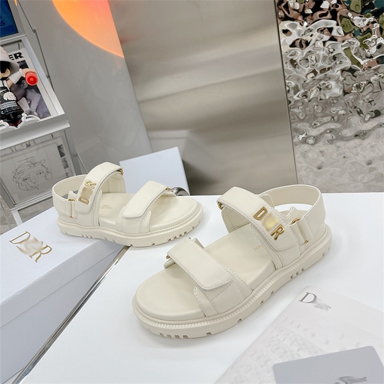 

68% OFF designer slippers Velcro SANDALS BEACH thick bottom open toe shoes sports style sandals, White