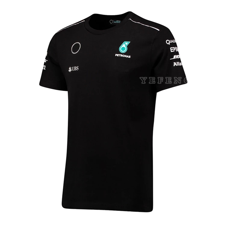 

Free White/black Motorsport F1 Petronas for Amg Racing Team Drying Breathable T-shirt Summer