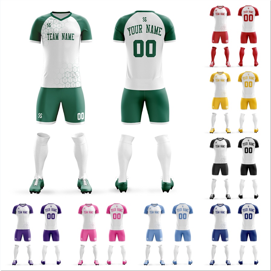 

Custom Men's Soccer Jersey and Shorts Make Your Personal Soccer Outfits Heat Printing Your Team Name/Number Uniform for Men/Lady, Z20210518-4as pic