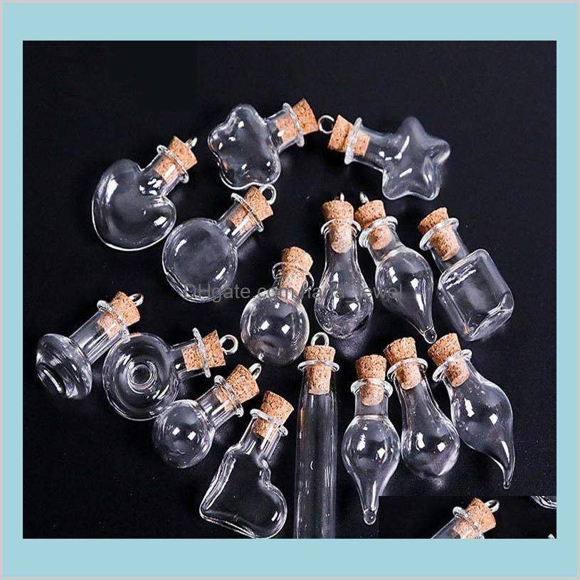 

Lovely Small Glass Bottle Tiny Clear Empty Glass Wishing Message Vial With Cork Stopper 25Mm Mini Container Te3Oo Bmjia