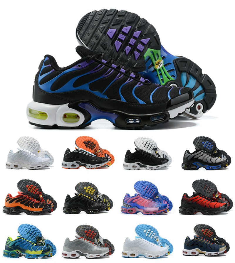 

2022 Tn Plus Running Shoes mens Hyper Blue Particle Metallic Grey Triple Black White Oreo Aqua Silver Atlanta Red Pink Pimento Olympic men Casual trainers sneakers, Bubble package bag