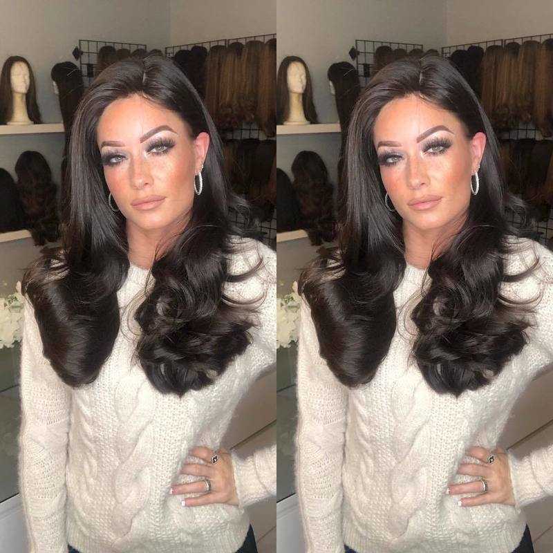 

Hair Lace Wigs Women's Long Curly Wig High Temperature Silk Head Cover, Brown black