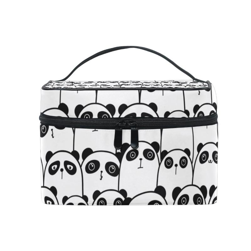 

FengJu Cosmetic Bag Portable Travel Organizer Hanging Toiletry Case Storage Tote for Girls Woman Cute Animals, As pic