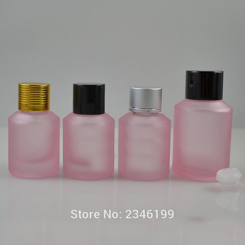 

15ML 30ML 20pcs/lot Empty Matte Pink Emulsion Bottle, Glass Frosted Pink Bottle with Screw Cap n Plug, Liquid Cosmetic Container