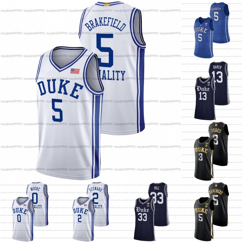 

Custom 2021 Duke Basketball Jersey Wendell Moore Jalen Johnson DJ Steward Jaemyn Brakefield Tre Jones Shane Battierv Joey Baker Matthew Hurt, Blue