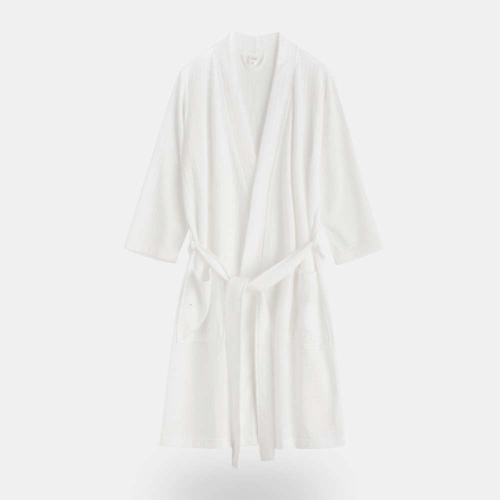 

Thin style bathrobe female summer beauty salon couple Nightgown household clothing fattening el ice silk pajamas male