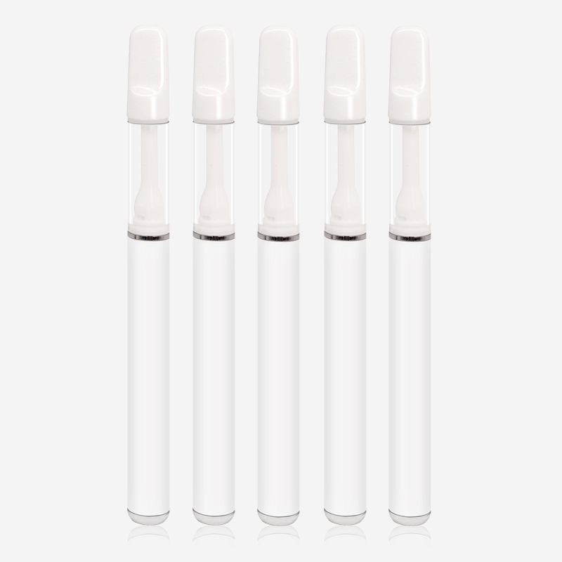 

Full Ceramic Disposable Vape Pen Kit Rechargeable Electronic Cigarette 0.8ml 1.0ml 280mah Empty Vaporizer Ceramic Coil Carts, White