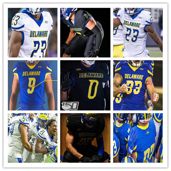 

Custom Football Delaware Blue Hens College Jersey PAT KEHOE DeJoun Lee Nolan Henderson Kedrick Whitehead DeJoun Lee Chichi Amachi De Maille, Black