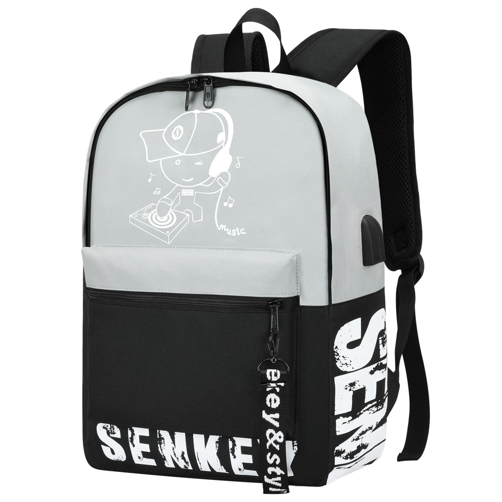 

SenkeyStyle Laptop Backpacks for Men Large Capacity Male Summer Travel Backpacking Bags Daily Use Waterproof Bag Fashion, Grey