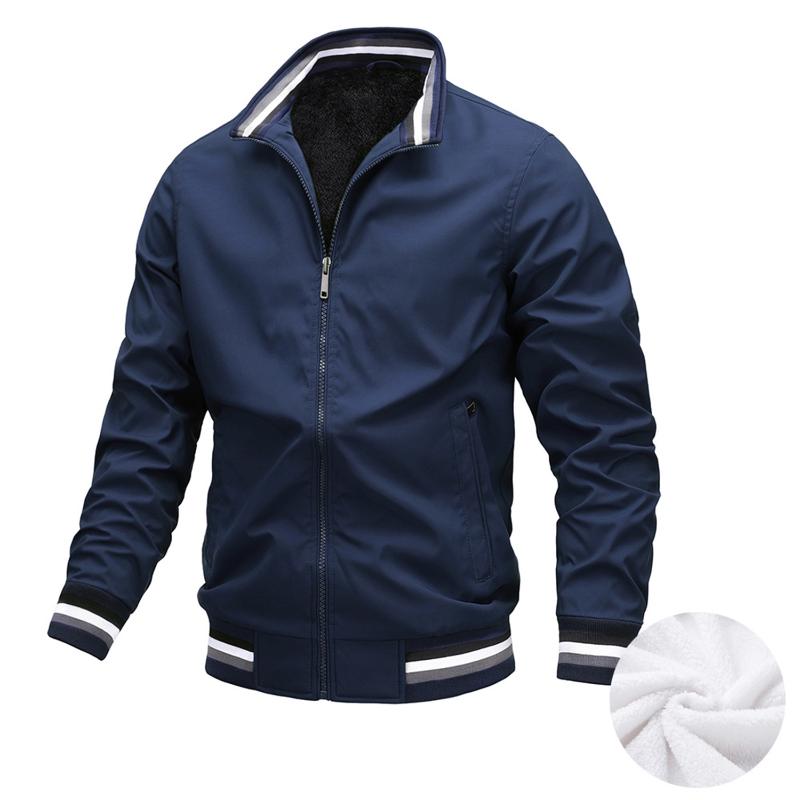 

Men's Jackets Mens Athletic Casual Jacket Top Winter Thick Fleece Parkas Coat Solid Color Windproof Comfortable Wear, Zfh84d002