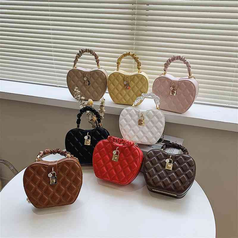 

New style love rhombic shoulder bag 2021, White