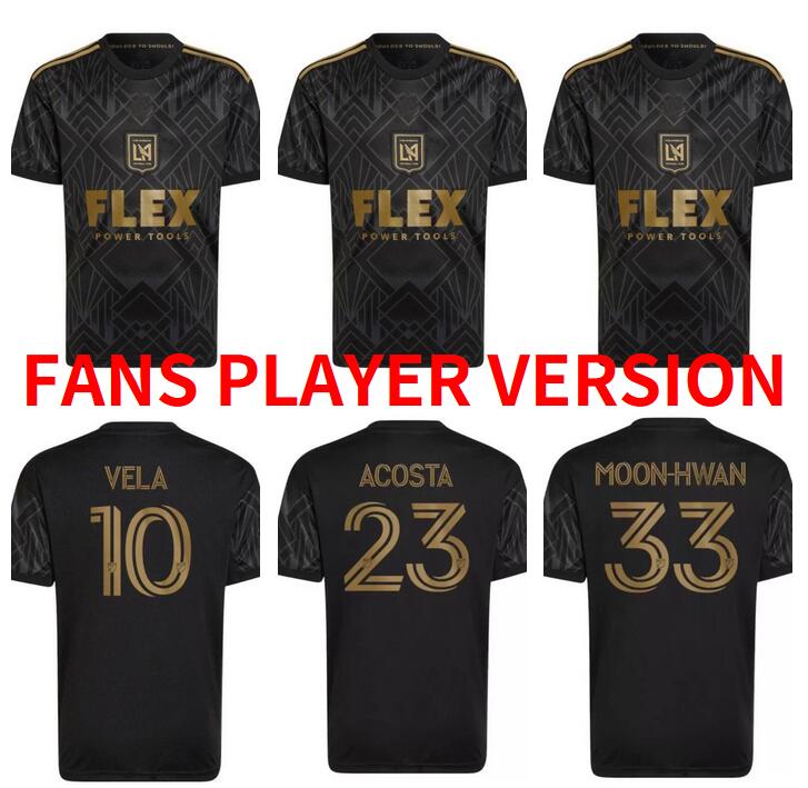 

FANS PLAYER VERSION 2022 2023 LAFC Carlos Vela Soccer Jerseys 22 23 KAYE ZELAYA ROSSI Los Angeles FC home away third MLS Football Shirt
