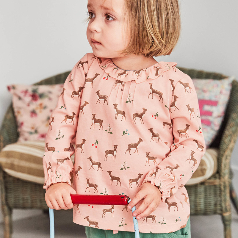 

2021 New Spring Autumn t Shirt for Print Girls Shirts Long Sleeve Cotton Tshirt Cartoon Kids Girls' Clothing Tops & Tee 2zdw, As picture