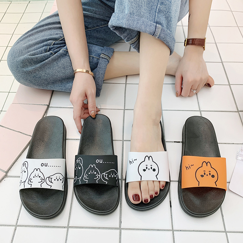 

luxury slippers slippers summer cool women wear lovely home bathroom thick bottom slippers, Black
