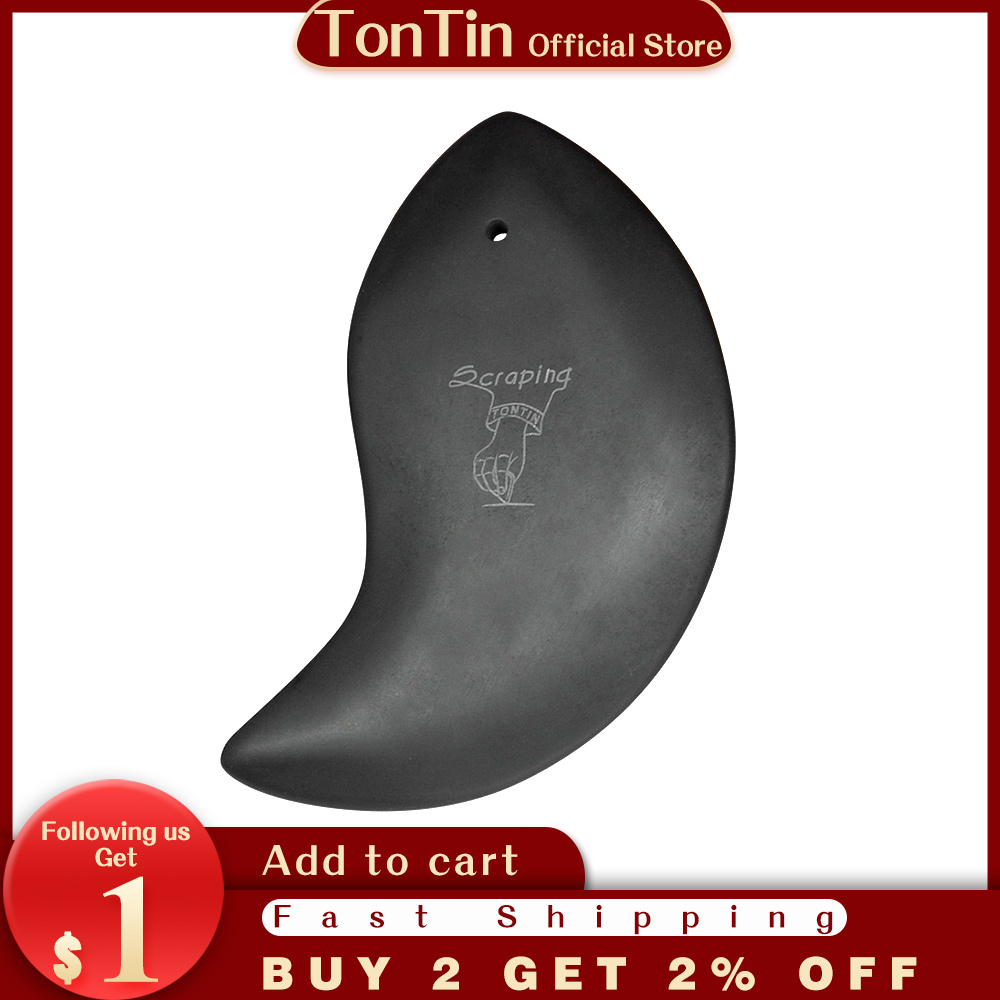 Tontin Traditional Black Bian Stone Needle Therapy Big Fish shape Face-lift Back detox Dredge meridians Neck lymph Tool-image-666145184