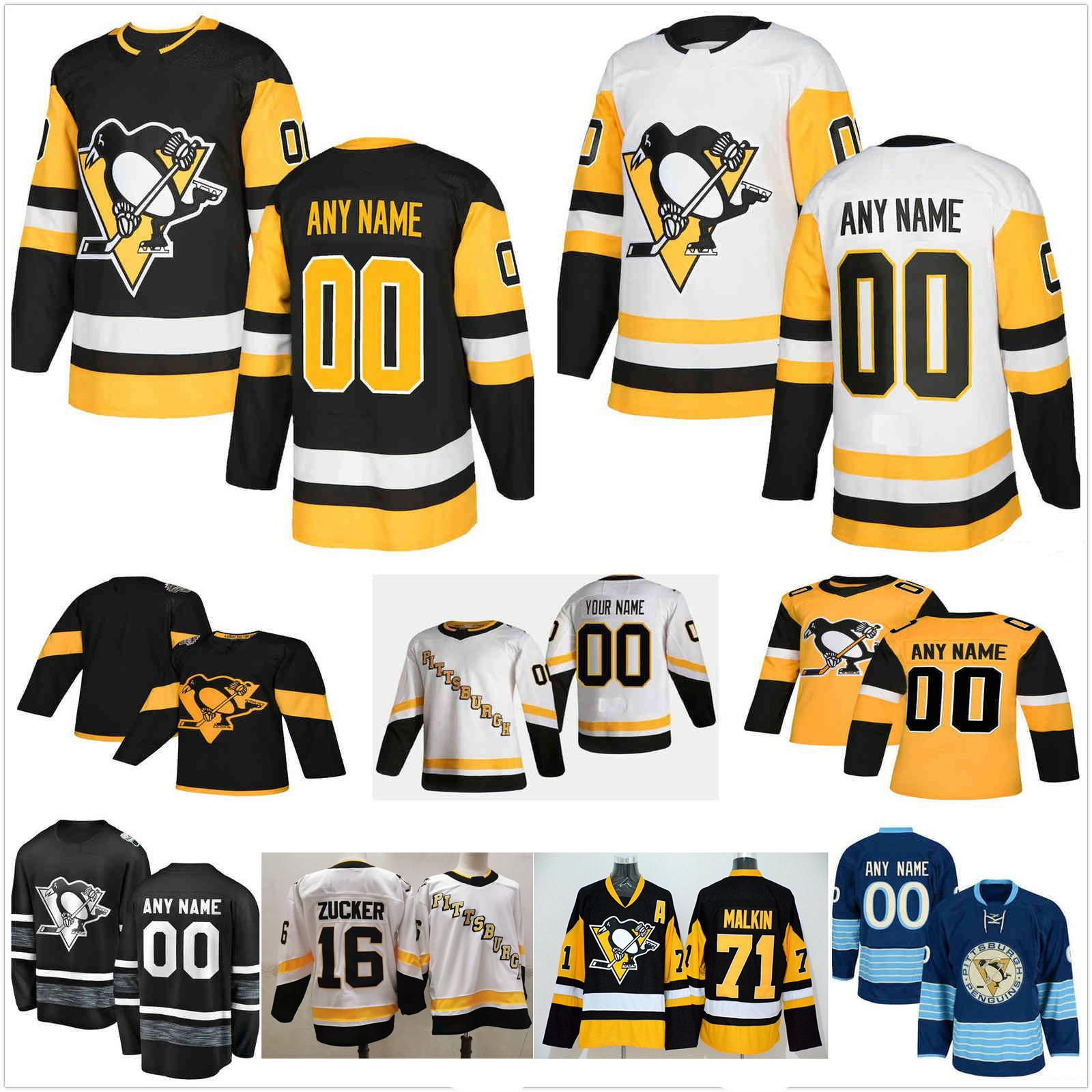 

Pittsburgh Penguins Custom Jersey Reverse Retro 87 Sidney Crosby 43 Danton Heinen 71 Evgeni Malkin 58 Kris Letang Lemieux Jake Guentzel Evan Rodrigues Kessel Hockey, Men colour 1