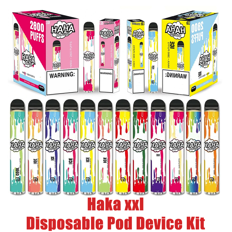 

100% Authentic Haka xxl disposable pod device Kit 1700mAh Battery 2800 Puffs Prefilled 10.6ml Cartridge Vape Pen Authentic VS Bang xxl DHL