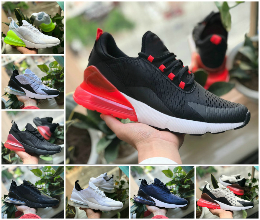

270 Running Shoes Triple Black White Red Women Men Chaussures Bred Be True BARELY ROSE 270s mens trainers Outdoor Sport Sneakers, A-b013