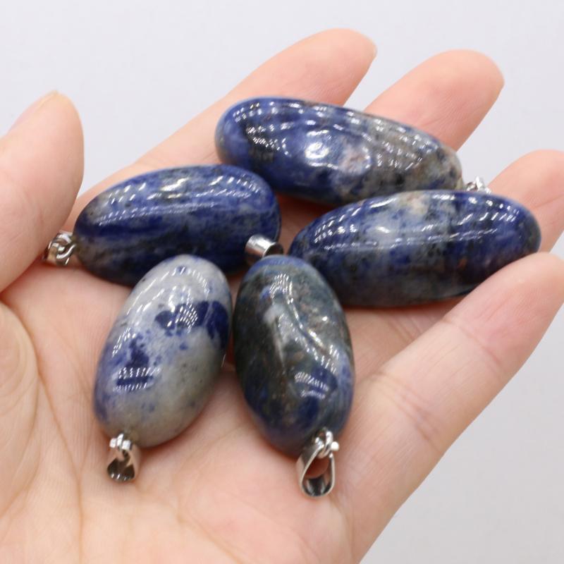 

Charms Small Pendant For Jewelry Making DIY Necklace Earring Accessories Irregular Natural Stone White Blue Fashion Women Gifts, Bronze;silver