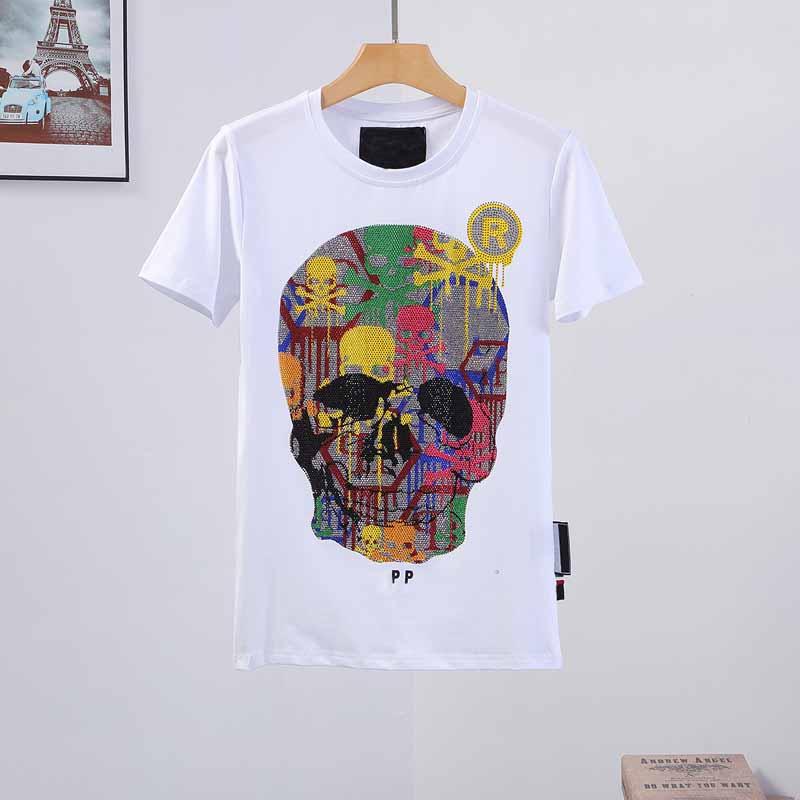 

2021 Men Designer T Shirt Size M-3XL Diamond Mens skull T-shirts Luxury Man Tee Short Sleeve Mans Women T-Shirt With Letters Print Short-Sleeve