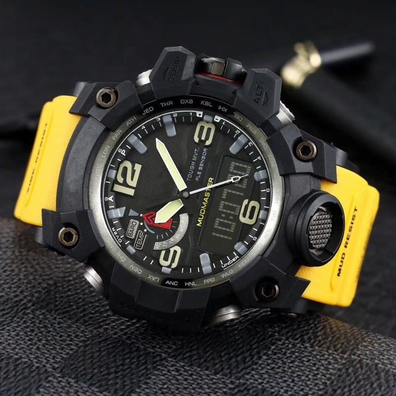 

Sports Quartz Digital Men's Watch 1000 Waterproof LED Automatic Hand Raise Light Compass World Time Large Dial GWG Series