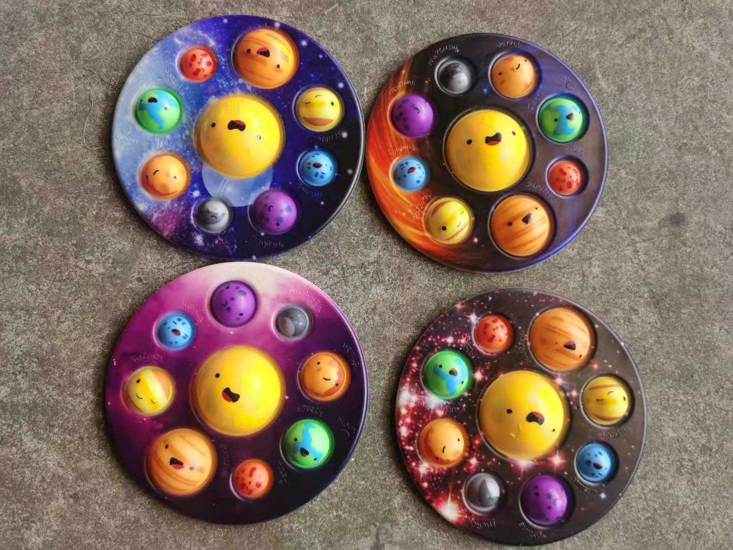 

finger pressing bubble eight planet Fidget Toys Push pioneer educational toy kneading children's anti stress relief