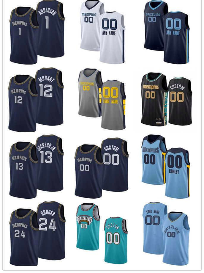 

75th Men Women Youth Memphis's Grizzlies's 24 Dillon Brooks Ja 12 Morant 1 Kyle Anderson 13 Jaren Jackson Jr. Custom Basketball Jersey gfg, Black;red