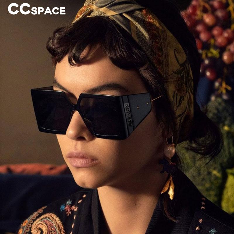 

Sunglasses 53036 Oversized Brand Designer Men Women's Decorative Vintage Retro Square Female Shades UV400