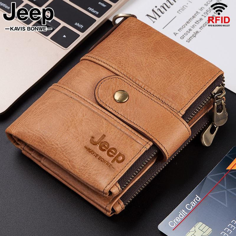 

2021 Men Wallet Genuine Leather Men's Purse Design Male Wallets With Zipper Coin Pocket Card Holder Luxury Walet, Beige