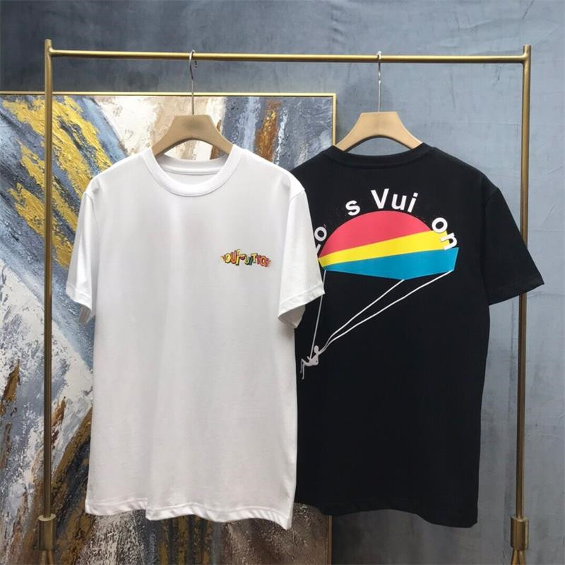 

High quality manufacturers direct new brand designer short sleeve fashion print T-shirt for men and women casual outdoor clothing T S-5X P16, White;black