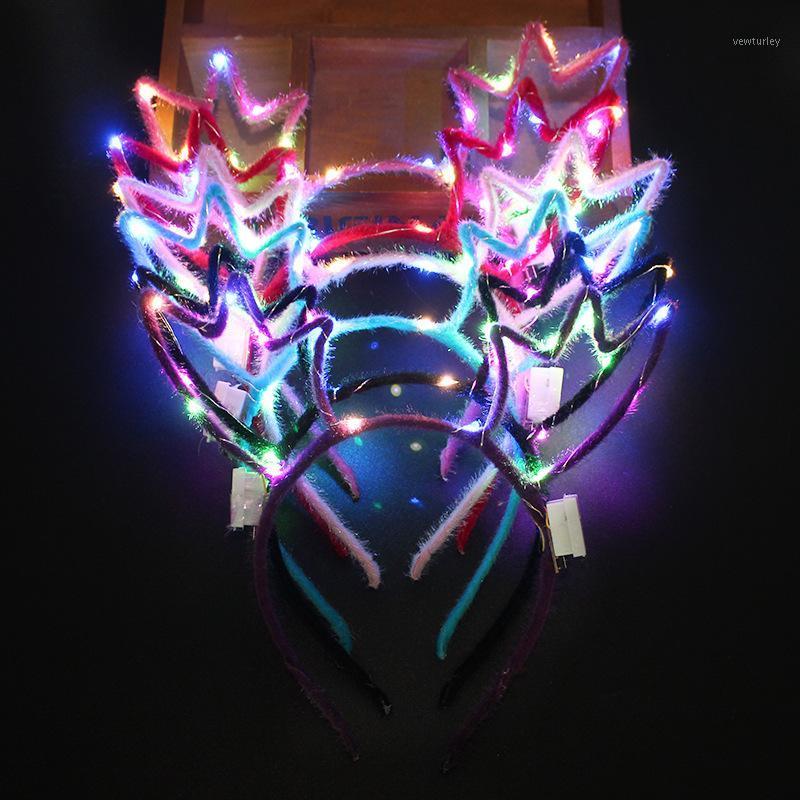 

Party Decoration Women Gilr Led Glow Easter Hairband Flashing Headband Costume Antler Ear Wedding Birthday Gift Neon