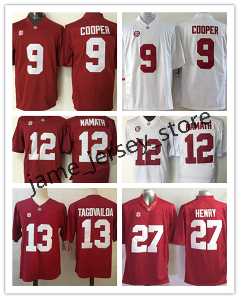 

NCAA Alabama Crimson Tide Football Football Jersey 9 Amari Cooper c 9 Bo Scarbrough 10 Mac Jones 10 A.J. McCarron 12 Joe Namath 13 Tua Tagovailoa 17 Jaylen Waddle 9 Young, 9 bo scarbrough red jersey