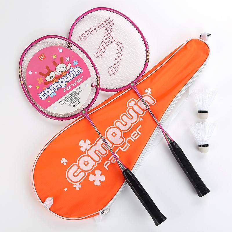 

1 Pair Badminton Rackets for Children 3-12 Year Old Kids Aluminum alloy Frame Racquets +2 Pieces Shuttlecock +1 Bag
