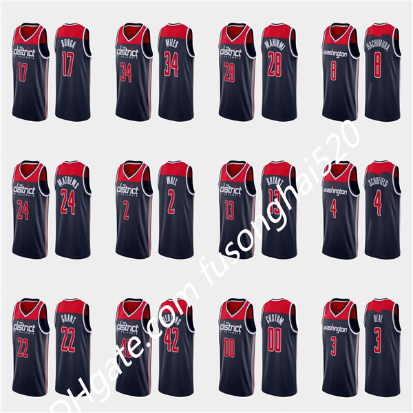 

Print Men's Women kids Any player Bradley Beal Admiral Schofield Thomas Bryant Isaac Bonga Davis Bertans Navy Custom Basketball Jersey, Black;red