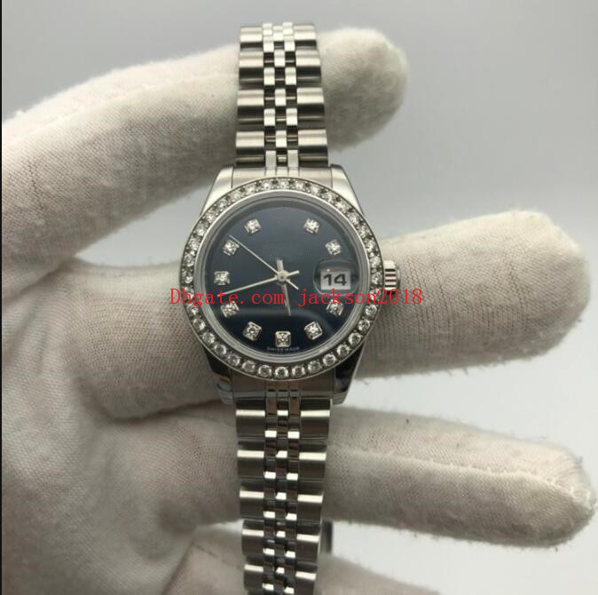 

Original Boxes Luxury Women's Watches 28mm 178384 Diamond Asia 2813 Mechanical Silver Gold Stainless Steel Bracelet Ladies Watches, Slivery;brown