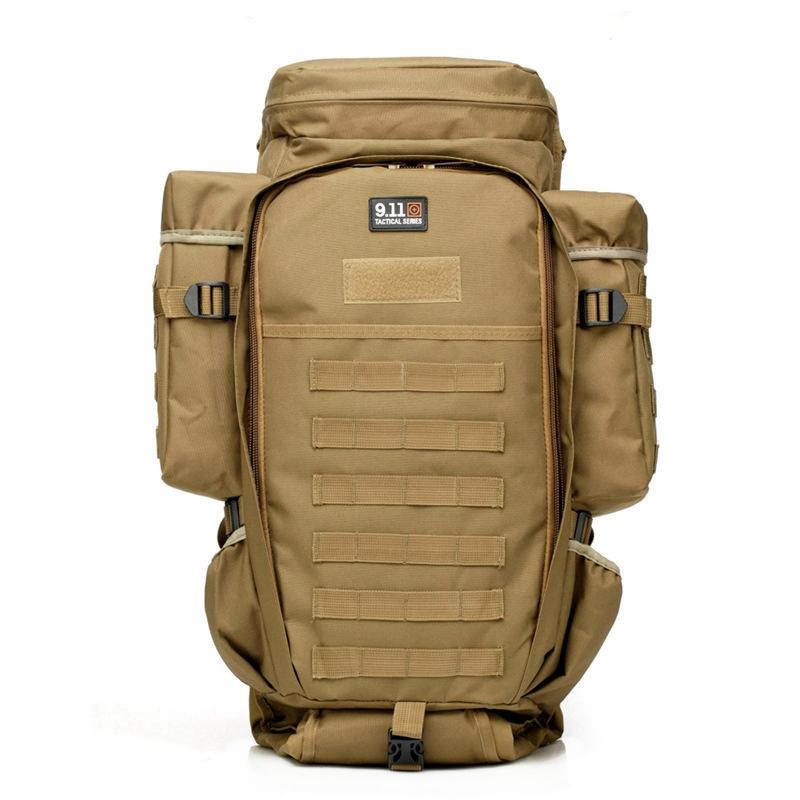 

911 Tactical Rifle Backpack Nylon Molle Waterprooof Multifunction Outdoor Sports Rucksack Hunting Training Hiking Bag, Black