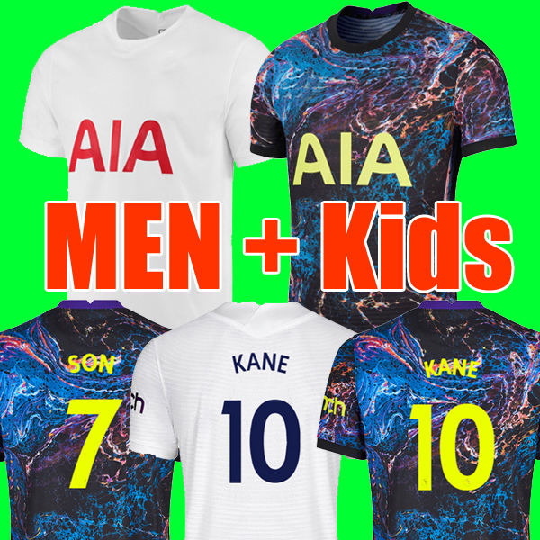 

21 22 4th KANE SON BALE BERGWIJN TOTTENHAM Soccer Jerseys 2021 2022 LUCAS DELE Football kit shirt NDOMBELE tops kids sets top thailand quality, 3rd kids