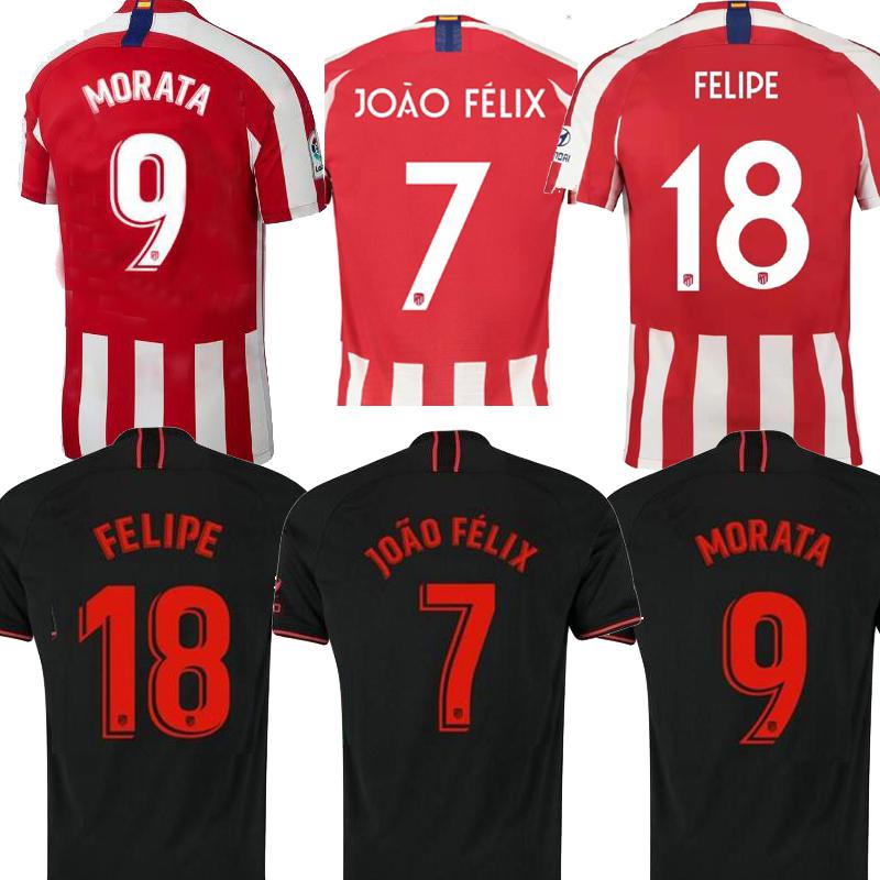 

2021 Size S-2XL SAUL Atletico de Madrid Mens home 3rd away JOÃO FÃLIX Morata FELIPE camiseta de fÃºtbol football shirts Soccer Jerseys 20 21, Black;yellow