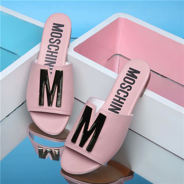 

Mosiqiruo spring and summer slippers sandals top layer cowhide high-grade hardware electroplating M decorative buckle rubber outsole 35--42, Black