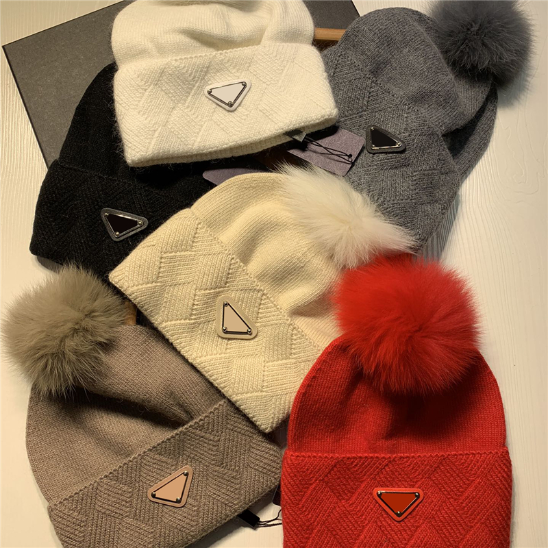 

Beanie Winter Hat Womens Designer Beanies Women Designers Skull Caps Hats Wool Rabbit Fashion Hairball Brimless Casquette 21102003V, P01