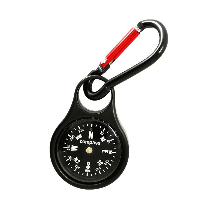 

Metal Outdoor Keychain Mini Compass Zinc Alloy Mountaineering Key Buckle Snap Hook Compass Carabiner Camping Accessories