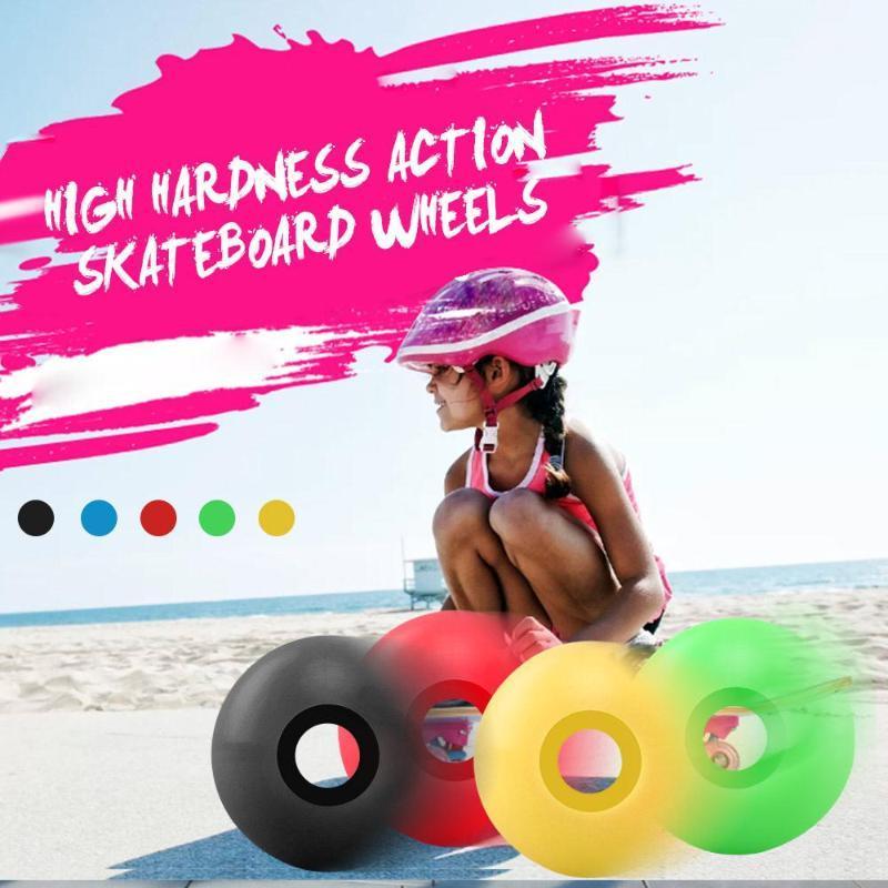 

Skateboard Wheels 4pcs/Set High Quality Sport Wearproof Skate Skateboard Accessories PU Entertainment Downspeed Cool Boarders1, Yellow